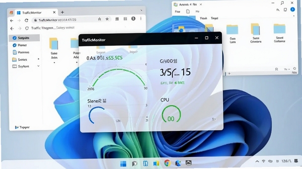 TrafficMonitor�ڵ��������ϵ���������д������ΪWindows 11���棬�Ա��д򿪵���������ļ�����������������͸����ʾ���ٺ�CPU�������Χ�Ƽ���