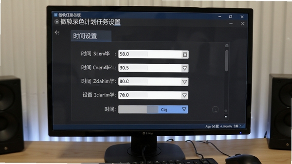傲软录屏计划任务设置界面,显示时间设定选项