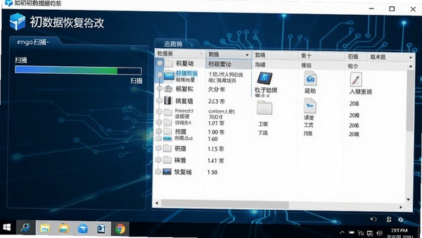 ������ݻָ������������ͼ��չʾɨ��������ļ��б����Ƽ�����񣬽���������Windows���滷��