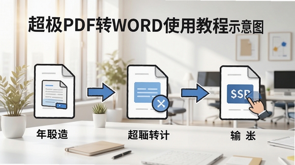 ����PDFתWORDʹ�ý̳�ʾ��ͼ��չʾ�ӵ��뵽������������̣�����Ϊ�����칫���������������׶�