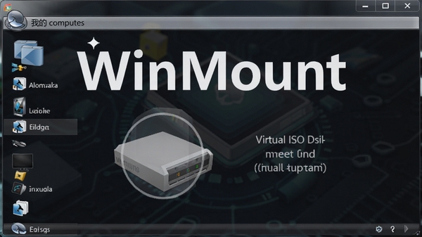 WinMount��������ISO���̾���Ч��ͼ���������ͼ���ڡ��ҵĵ��ԡ�����ʾ������Ϊ��ɫ�Ƽ��У�ͻ���������ƺ������������