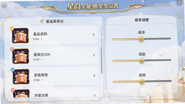 ����ȫ�ܳ齱��Ʒ���ý��棬���Ϊ��Ʒ�б����Ҳ�Ϊ���ʵ������飬�������������н�ɫװ������