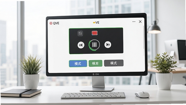 QVE��Ļ¼���������ͼ��չʾ����¼�ƿ��������ģʽѡ��ť������Ϊ�ִ��칫���棬������������
