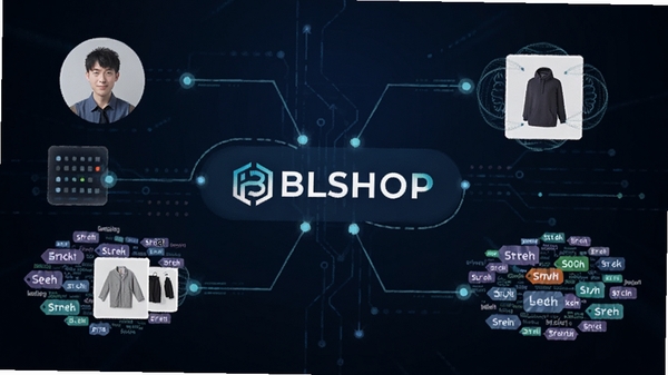 һ�ų���������ͼ��������BLSHOPƷ�Ʊ�ʶ����Χ�������û�ͷ����ƷͼƬ�ͱ�ǩ�ƣ������������ݽڵ����ӣ�����Ϊ����ɫ�Ƽ��з�����������㷨�ľ�׼���͡�