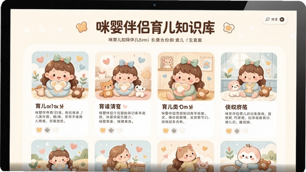 ��Ӥ��������֪ʶ��ҳ�棬չʾ�����������·��࣬���пɰ��廭