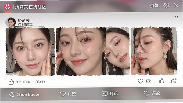 ����ܽ�����������۽��棬�û�����ױ����Ƭ���·��е�������ͼ�꣬��Χ��Ծ