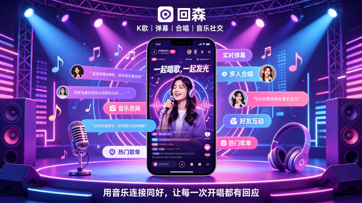 回森官方正版-K歌弹幕合唱音乐社交APP 回森官方正版-K歌弹幕合唱音乐社交APP