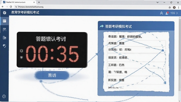 ����ѧ����ģ�⿼�Խ��棬��ʾ����ʱ����⿨