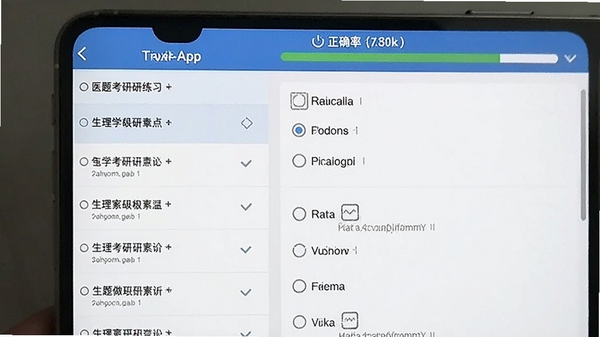 ҽѧ����app������ѧ�½���ϰ���棬�������Ŀ�б����Ҳ���ѡ�������ʾ��ȷ�ʣ��������࣬ͻ�������רע��