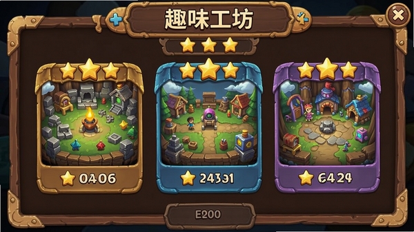 Ȥζ�����ؿ�ѡ����棬չʾ��ͬ����Ĺؿ���ͼ������������ϵͳ�����澫��