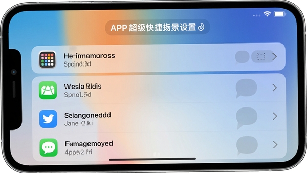 超级快捷指令APP的自动化场景设置页面,展示按时间触发的指令列表,背景为淡雅渐变色,图标简洁清晰,突出智能调度的核心功能