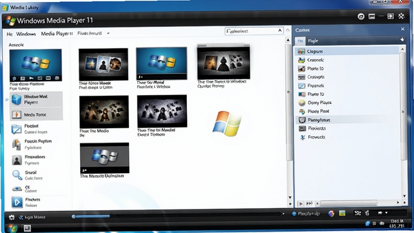 Windows Media Player 11�����ͼ��չʾý���Ͳ����б�������Ϊ��ɫ�����ִ������