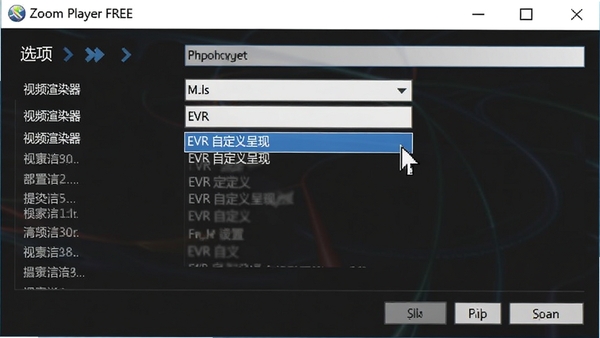 Zoom Player FREE ������ѡ������ҳ���ͼ�����ָ����ָ����Ƶ��Ⱦ���������˵���������ʾ��EVR �Զ�����֡�ѡ��