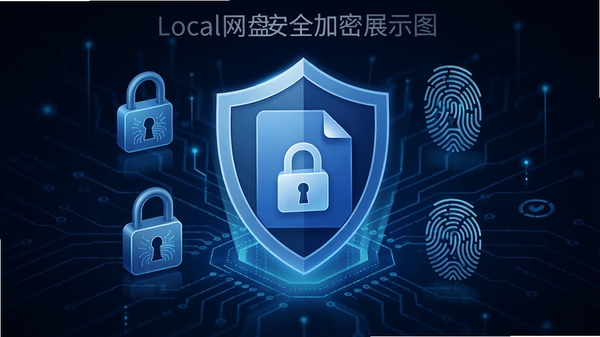 AsLocal���̰�ȫ����չʾͼ��һ������ͼ�긲�����ļ��ϣ���Χ�м�������ָ��ͼ��������Ϊ����ɫ�Ƽ��й��ߣ�ǿ����ȫ��