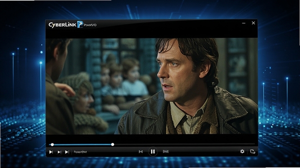 һ��չʾCyberLink PowerDVD���Ž���Ĵ�������ͼ������Ϊ����ɫ�Ƽ��й�Ч����Ļ��������һ�������Ӱ������ɫ�����ޣ�ϸ���������ײ���ý�岥�ſ�������������רҵ���߶ˣ�͹������Ӱ�����ŵļ������顣