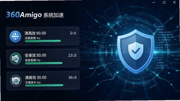 360Amigo ϵͳ��������������棬��ʾ����������Ŀ����С������Ϊ����ɨ�趯̬Ч����ͻ����Ч�밲ȫ
