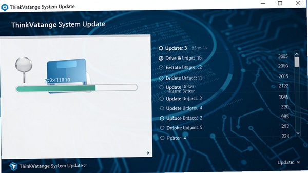 ThinkVantage System Update�����������棬��ʾ�������������͸����б�������ɫ�Ƽ���񱳾���ͼ��������������רҵ