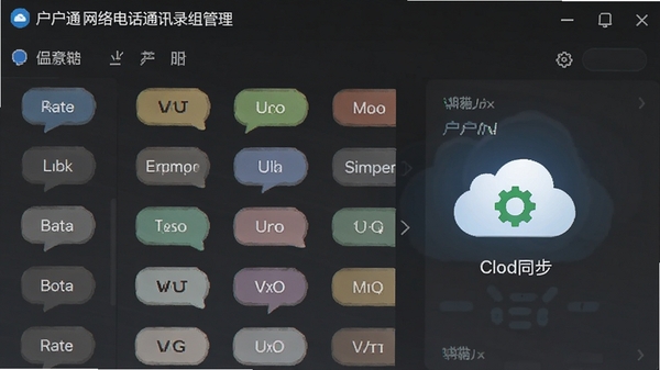 ����ͨ����绰ͨѶ¼����������棬չʾ��ǩ���ƶ�ͬ��ͼ��