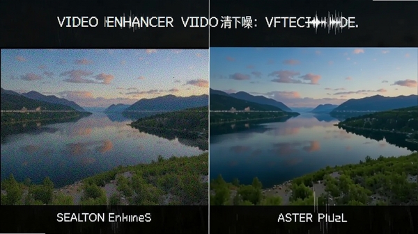 Video Enhancer ���ܽ���Ч���Ա�ͼ��չʾ��Ƶ����������ѹ��αӰ�������ĸɾ�Ч�����Ա����ԣ�����Ϊ����羰���档