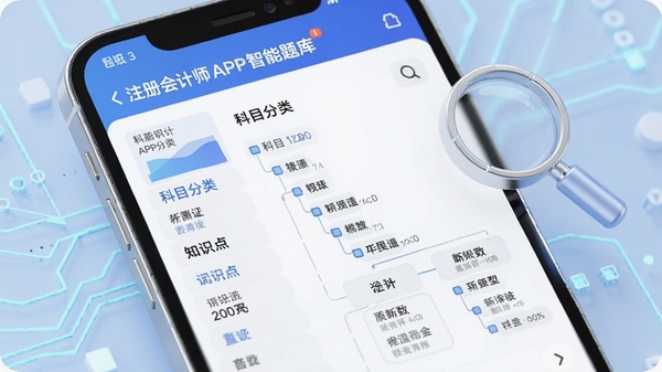 ע����ʦAPP�������ҳ�棬��ʾ��Ŀ������֪ʶ����״ͼ������Ŵ�ͼ�꣬ǳ��ɫ�Ƽ��б�����3D��Ⱦ