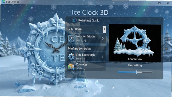 Ice Clock 3D �������ý������ѡ���Ļ�ֱ����Ż��������ټ��ɣ�������������