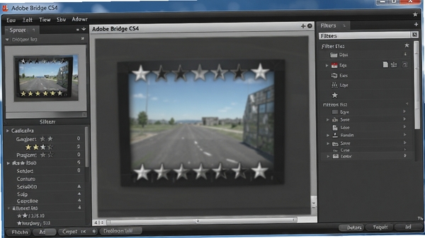 Adobe Bridge CS4 ɸѡ�زĽ��棬��ʾ�Ǽ������͹��������