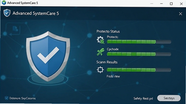 Advanced SystemCare 5��ȫ�������棬��ʾ����״̬��ɨ����������ͼ�������ȫ