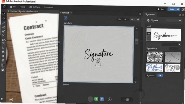 Adobe Acrobat Professional ����ǩ�����棬��ʾǩ�������ǩ����ʽѡ�񣬱���Ϊ��ͬ�ĵ�����ȫ��Ч