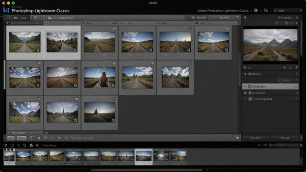 Adobe Photoshop Lightroom Classic �����������ͼ��չʾ��Ƭͼ��������Ҳ�༭��塢�ײ���Ƭ��ʾ������ɫ����UI��רҵ��Ӱ���ڹ�������