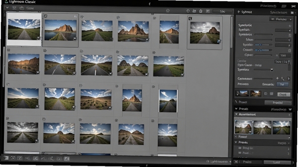 Lightroom Classic ����ͬ���༭���棬��ʾ������Ƭ��ѡ�У��Ҳ�ͬ�����ô��ڣ��ײ�ΪԤ�����
