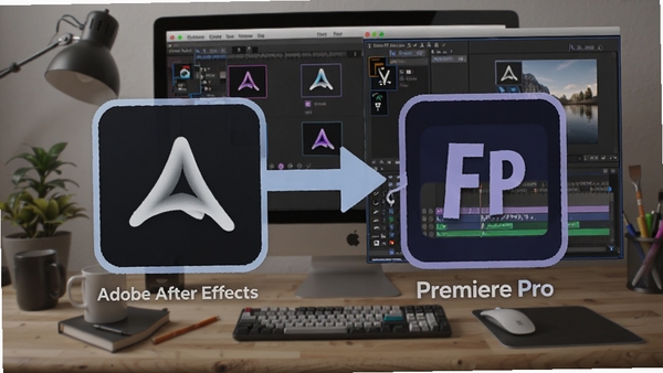 Adobe After Effects��Premiere Pro��̬����ͼ��ʾ�⣬չʾ���������ز��໥��ק��ʱ�����޷콻��������Ϊ����̨���������ָ�Ч������