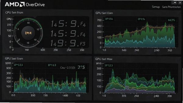 ��Ƶ���� AMD OverDriveʵʱ����Ǳ��̣���ʾCPU��GPU�¶�Ƶ��ͼ��