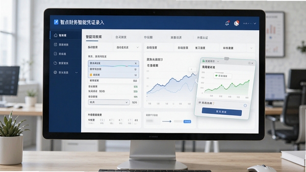 智点财务智能凭证录入界面,展示自动补全和校验功能