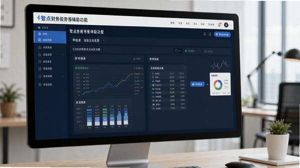 智点财务税务申报辅助功能界面,展示申报表自动生成过程