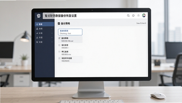 智点财务数据备份恢复设置界面,展示备份策略选项