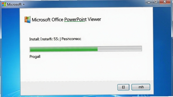 Microsoft Office PowerPoint Viewer ��װ���棬������ˣ���ʾ��װ������������Ϊ΢��������ɫ����