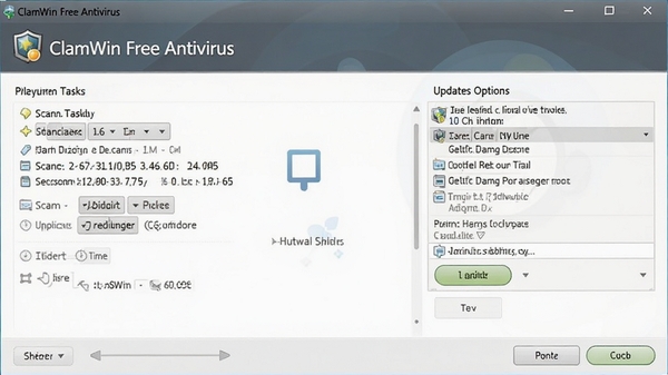 ClamWin Free Antivirus���ý��棬չʾ�ƻ����������ѡ��û����Զ���ɨ��ʱ��