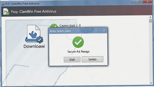 ClamWin Free Antivirusʵʱ��������ʾ�⣬�ļ�����ʱ�Զ�����ɨ�贰�ڣ���ɫ�Թ���ʾ��ȫ�������Ѻ�