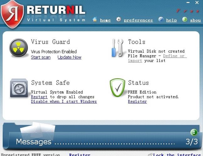 Returnil Virtual System 2010 Home Free-ϵͳ��ԭ����ר�ҽ�ͼ