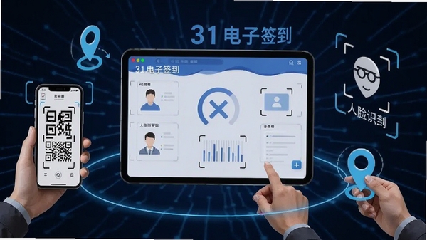 31����ǩ������ǩ����ʽʾ��ͼ���ֻ�ɨ�롢����ʶ�𡢶�λͼ�껷�������棬�����������Ƽ���