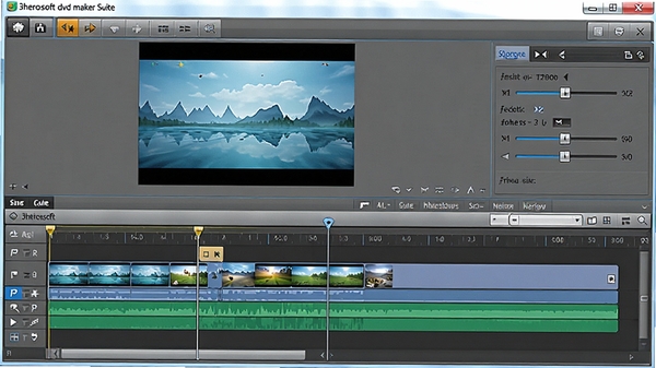 3herosoft dvd maker suite��Ƶ�༭���棬ʱ�������м���Ƭ�Σ��Ҳ��е��ڻ��飬����ɫ������רҵ