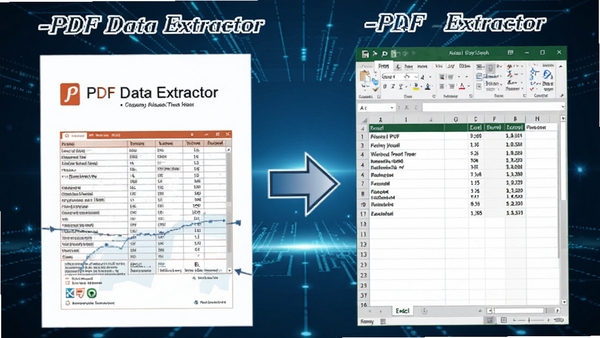A-PDF Data Extractor���ڽ�ɨ���PDF����ת��ΪExcel����ĶԱ�ʾ��ͼ�����ΪԭʼPDF���Ҳ�Ϊ��ȡ���Excel���ݣ���ͷָ����ɫ�Ƽ��б���