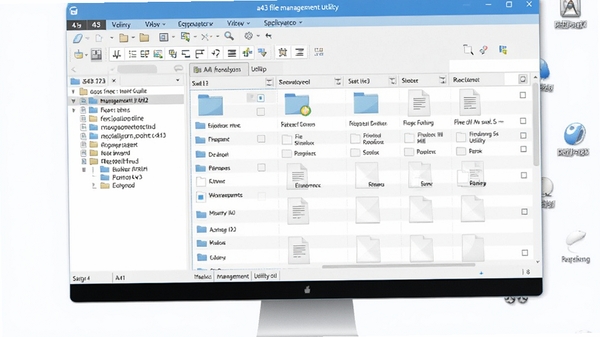 һ������ִ��ĵ������棬��Ļ����ʾ��a43 file management utility�������棬���Ϊ�ļ������Ҳ�Ϊ�ļ��б����Ϸ��й���������������ˬרҵ��ɫ������ɫ�Ͱ�ɫΪ��