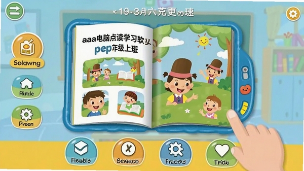 aaa���Ե��ѧϰ����pep���꼶�ϲ��������ͼ��չʾ����α������ܰ�ť�Ϳ�ͨѧϰ����
