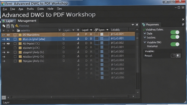Advanced DWG to PDF Workshopͼ�������壬��ʾͼ���б��Ϳɼ����л�