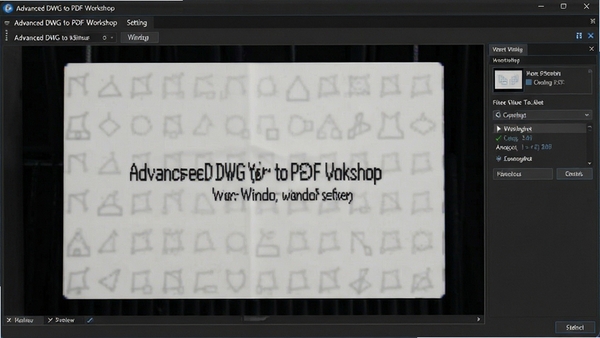 Advanced DWG to PDF Workshopˮӡ���ý��棬չʾˮӡԤ��Ч��