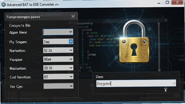 Advanced BAT to EXE Converter�������ý��棬չʾ�����㷨ѡ��˵�������������Ӿ���ͻ����ȫ��ͼ�꣬������뱣�����
