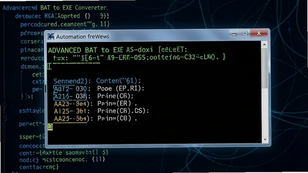 Advanced BAT to EXE Converter������ģʽʾ��ͼ��չʾ�ն˴����е�ת������Ͳ���˵��������Ϊ������ͻ���Զ�������������