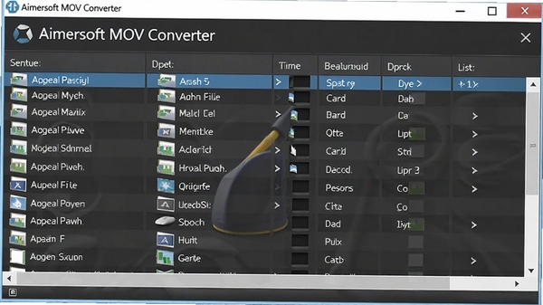 Aimersoft MOV Converter ����ת���б������ļ����д���