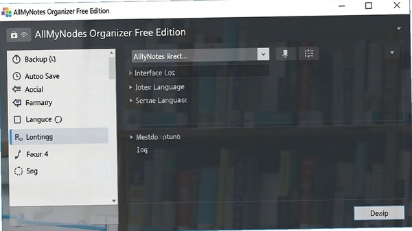 AllMyNotes Organizer Free Edition�������ý��棬�����ñ��ݡ��Զ����桢�������Ե�ѡ��